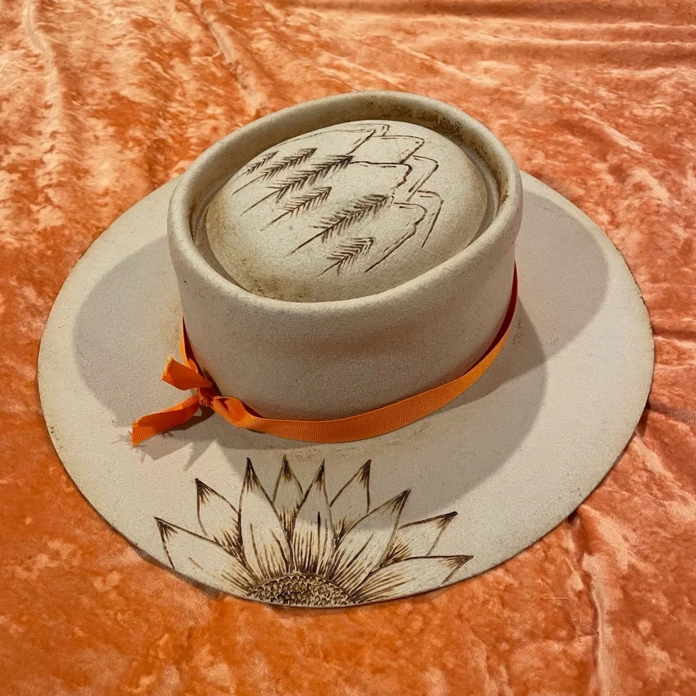 Custom mountain & sunflower hat! - Picture 2 of 4